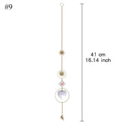 Home Decor Crystal Pendant Hanging Curtain Windchimes Sun Light Catcher Star Moon Pendant Rainbow Wind Chime