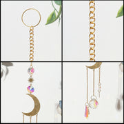 Home Decor Crystal Pendant Hanging Curtain Windchimes Sun Light Catcher Star Moon Pendant Rainbow Wind Chime